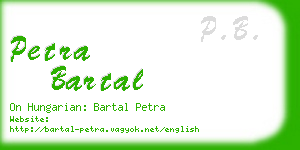 petra bartal business card